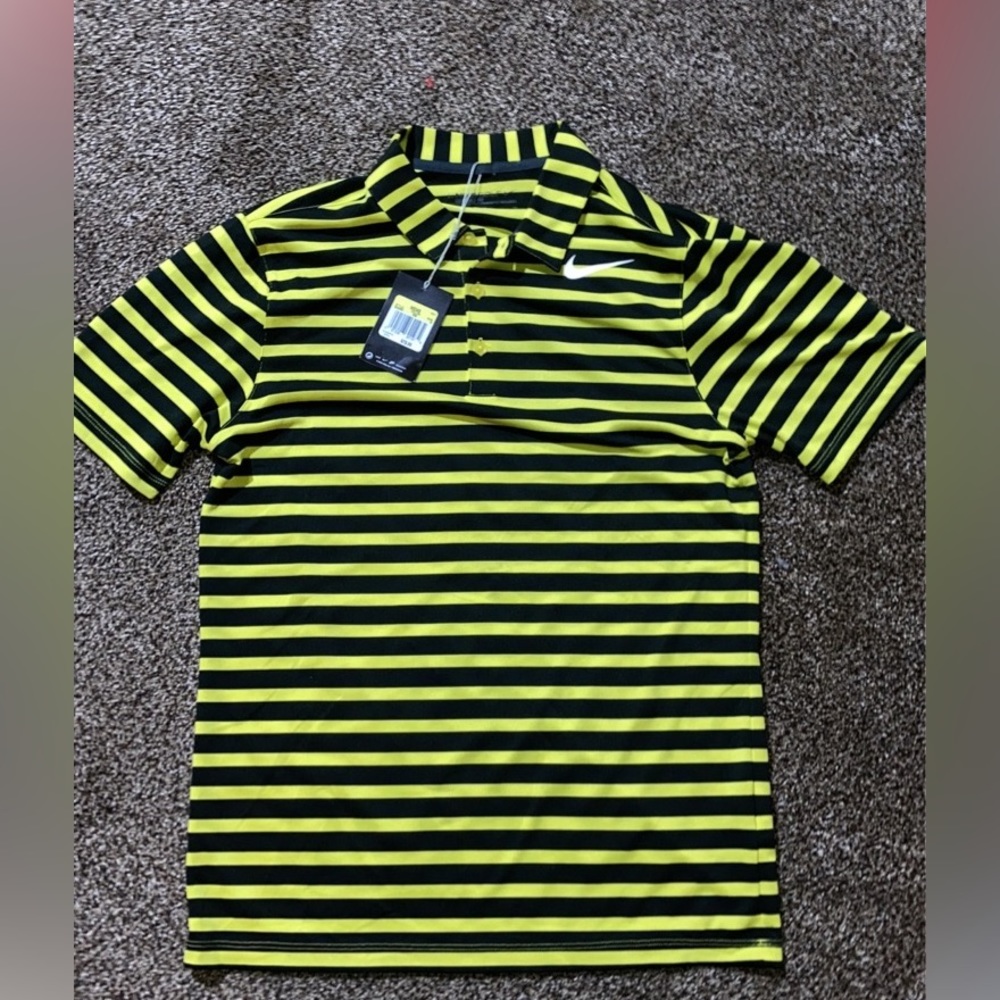 Nike golf polo black & yellow